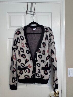 LuLaRoe LLR Leopard Print Button Down Cardigan Sweater Size Large